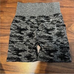 AYBL Gray and Black Patterned Shorts